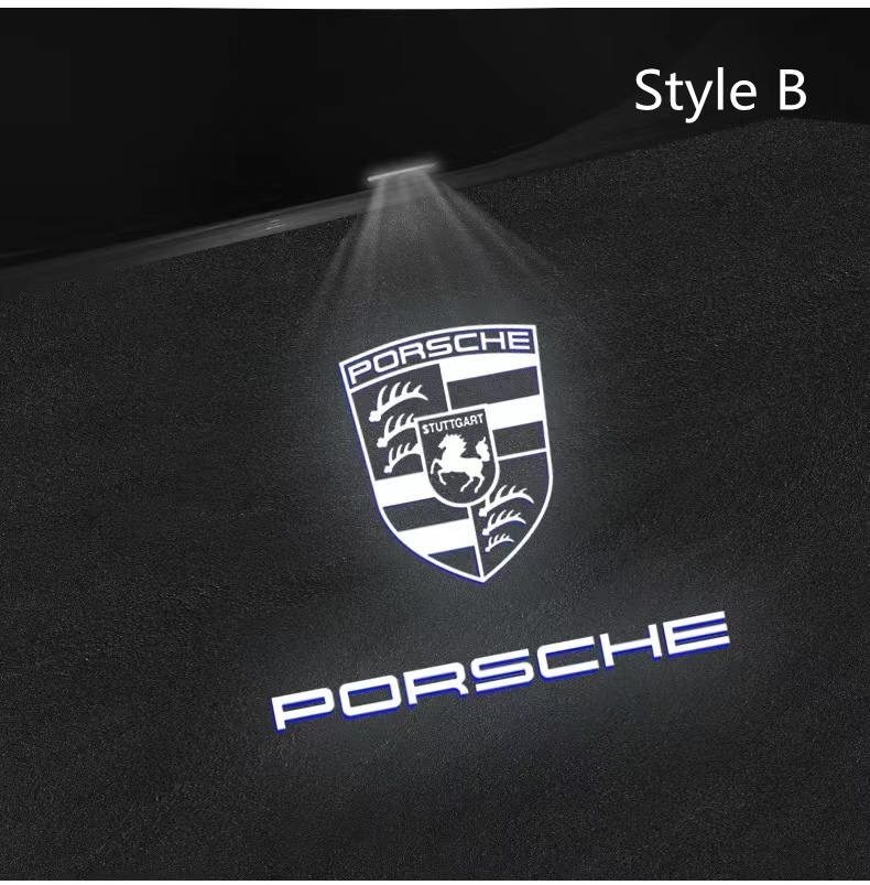 Porsche door lights logo