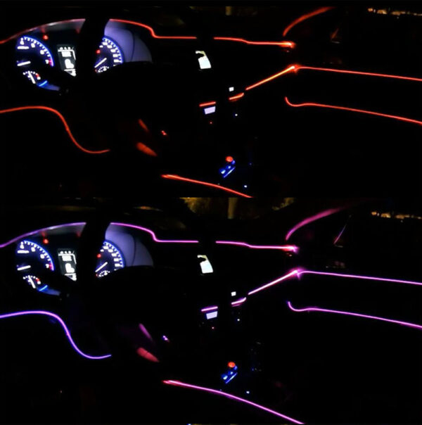neon car interior