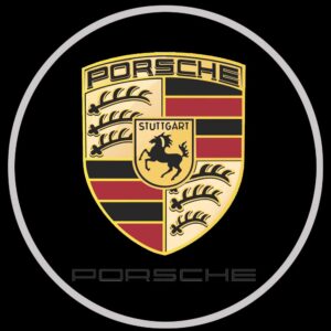 Porsche logo door lights