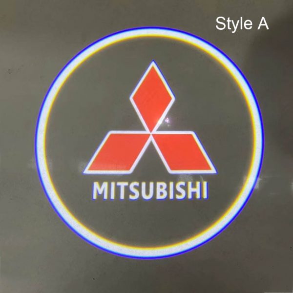 Mitsubishi door lights logo