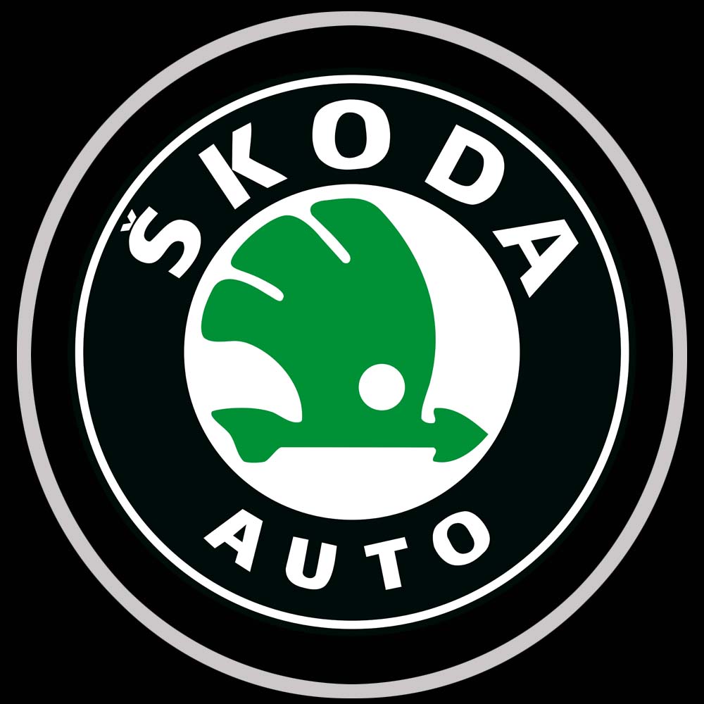 Skoda door lights logo superb Octavia 2 PCS » addcarlights